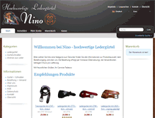 Tablet Screenshot of nino-guertel.de
